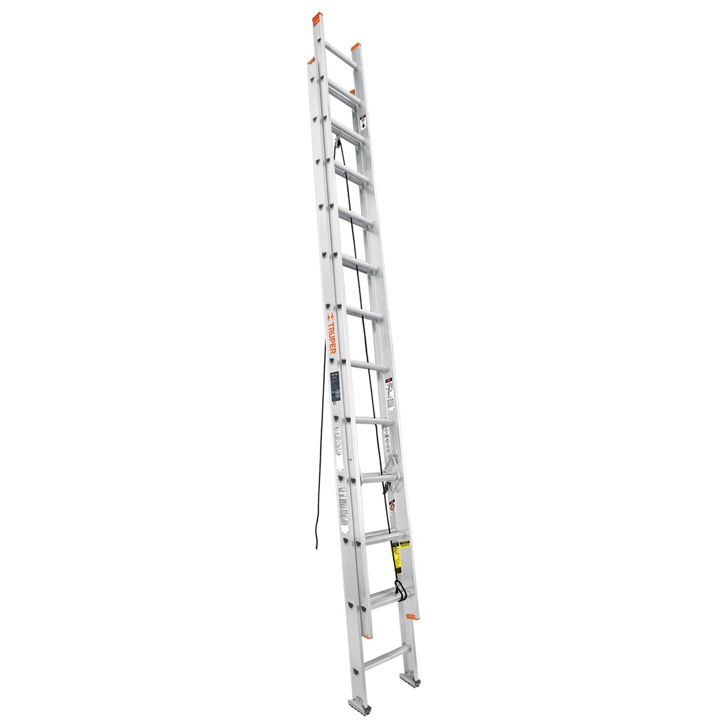 Escalera de extensión, tipo II, 24 peldaños, Truper