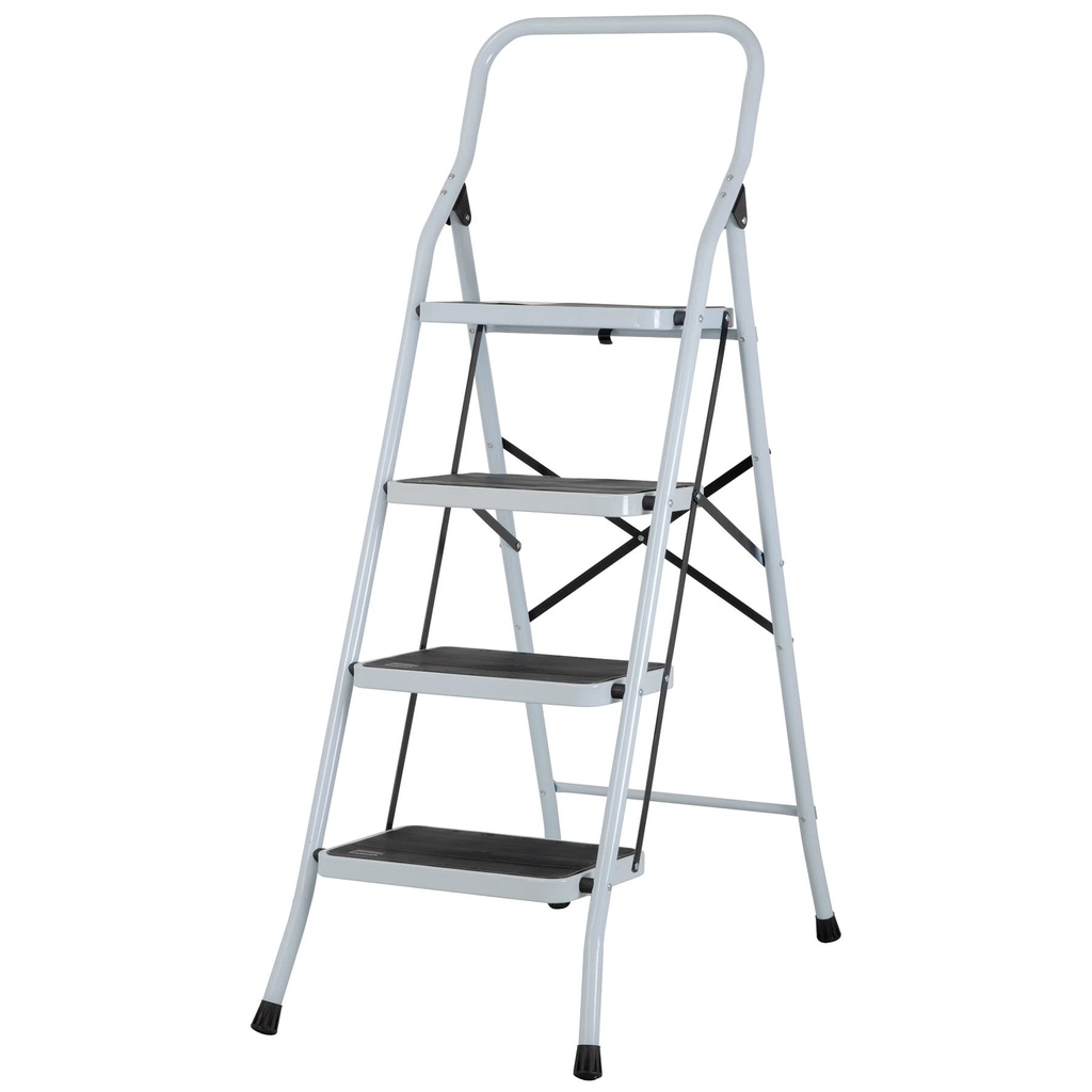 Escalera tubular, plegable, 4 peldaños, Pretul