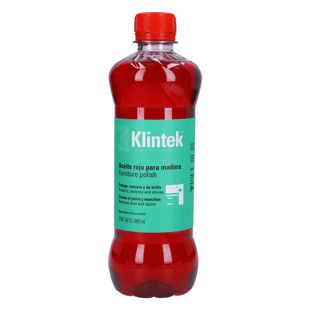 Aceite rojo para muebles, 480 ml, Klintek