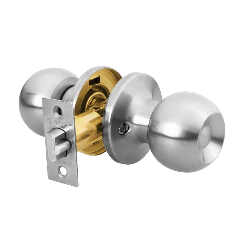 [28069] Cerradura esfera tubular, entrada, cromo, blíster, Basic