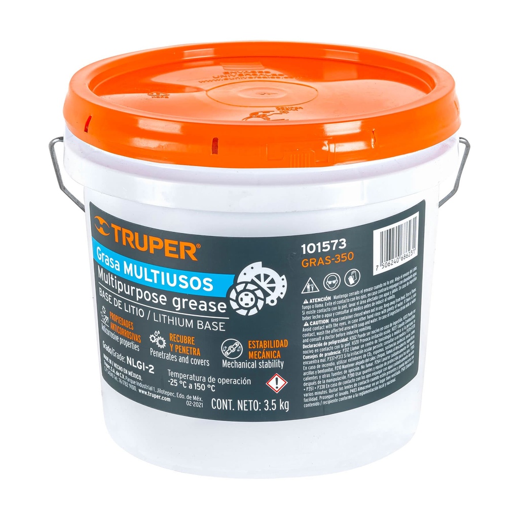 Grasa de litio multiusos 3.5 kg, Truper