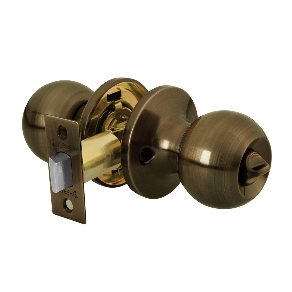 [28074] Cerradura esfera tubular, baño, antiguo, blíster, Basic