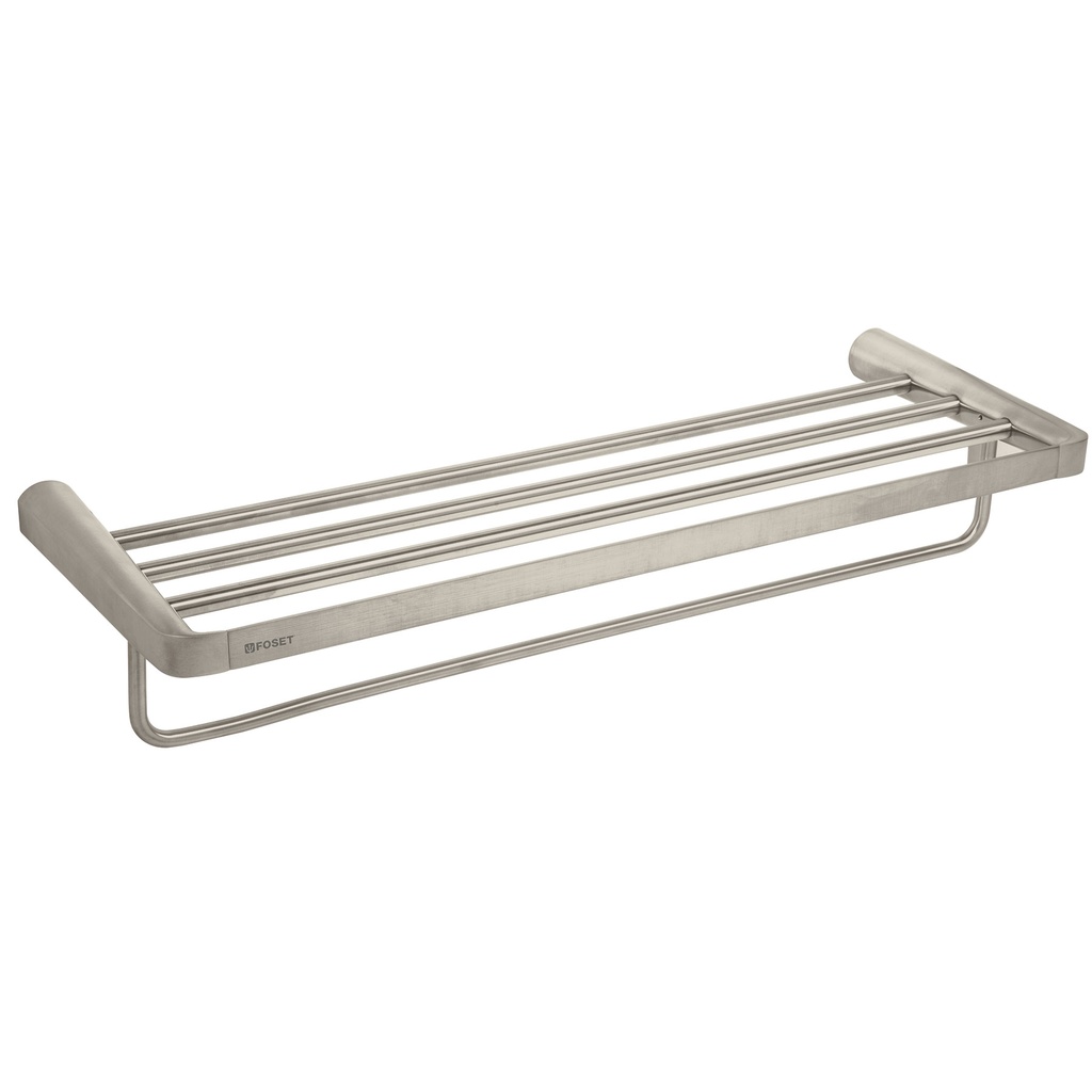 Repisa de latón portatoalla en acabado satín, Foset Riviera