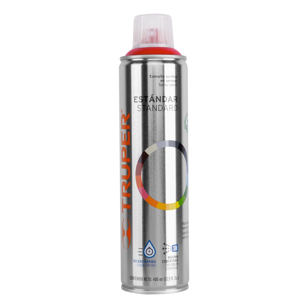 Pintura en aerosol, rojo seguridad, bote esbelto, 400 ml