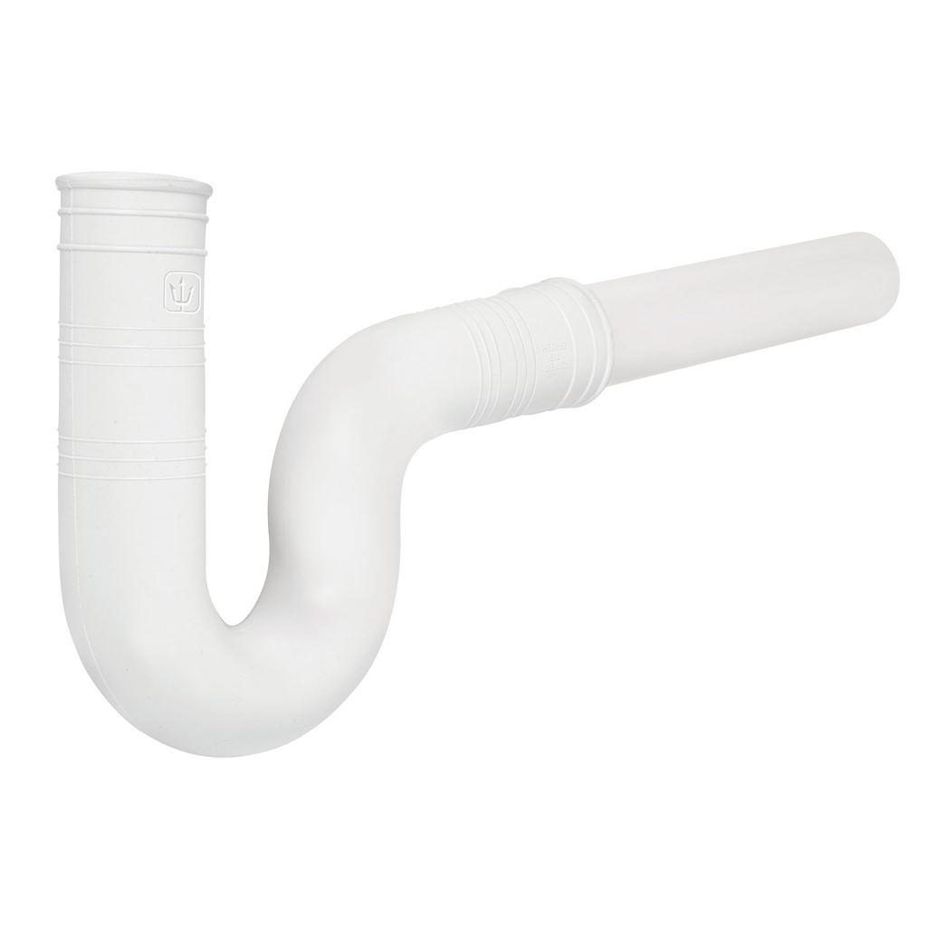 Céspol flexible para fregadero, PVC c/ext 20 cm,1-1/2'