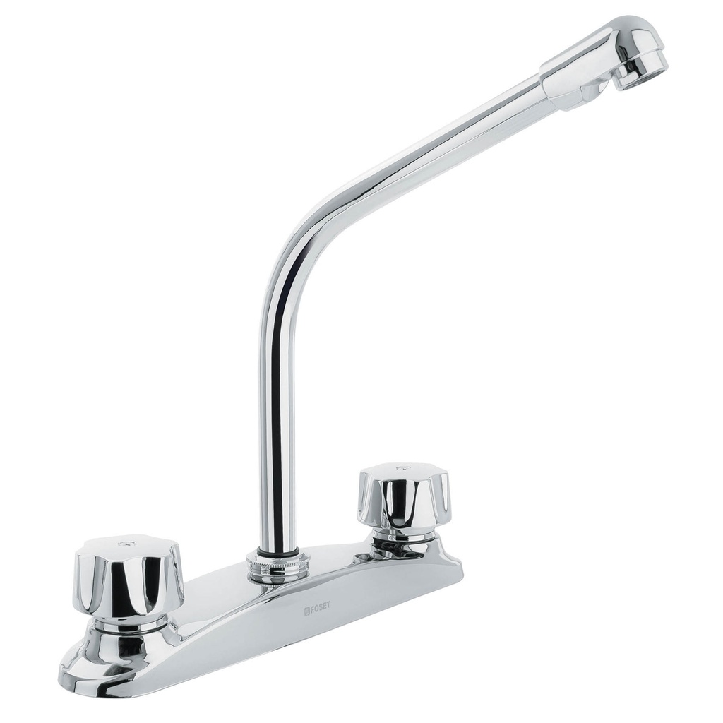 Mezcladora inox 8' p/fregadero, cuello cobra, standard,Foset