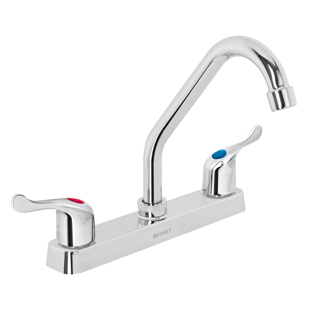 Mezcladora plástica 8' cuello corto para fregadero, palanca