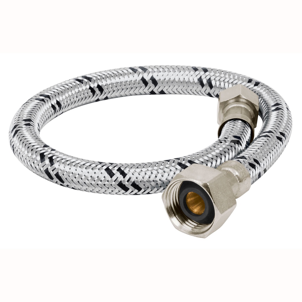 [45502] Manguera para WC, acero inox, 3/8' x 7/8', 40 cm, Foset