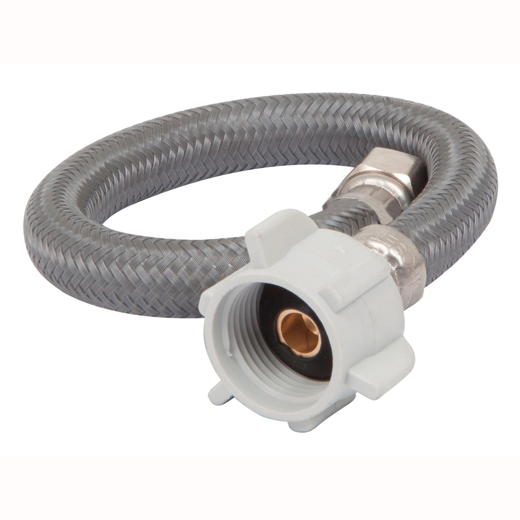 [45503] Manguera WC, vinilo, 3/8'x7/8', 30 cm, conector plástico