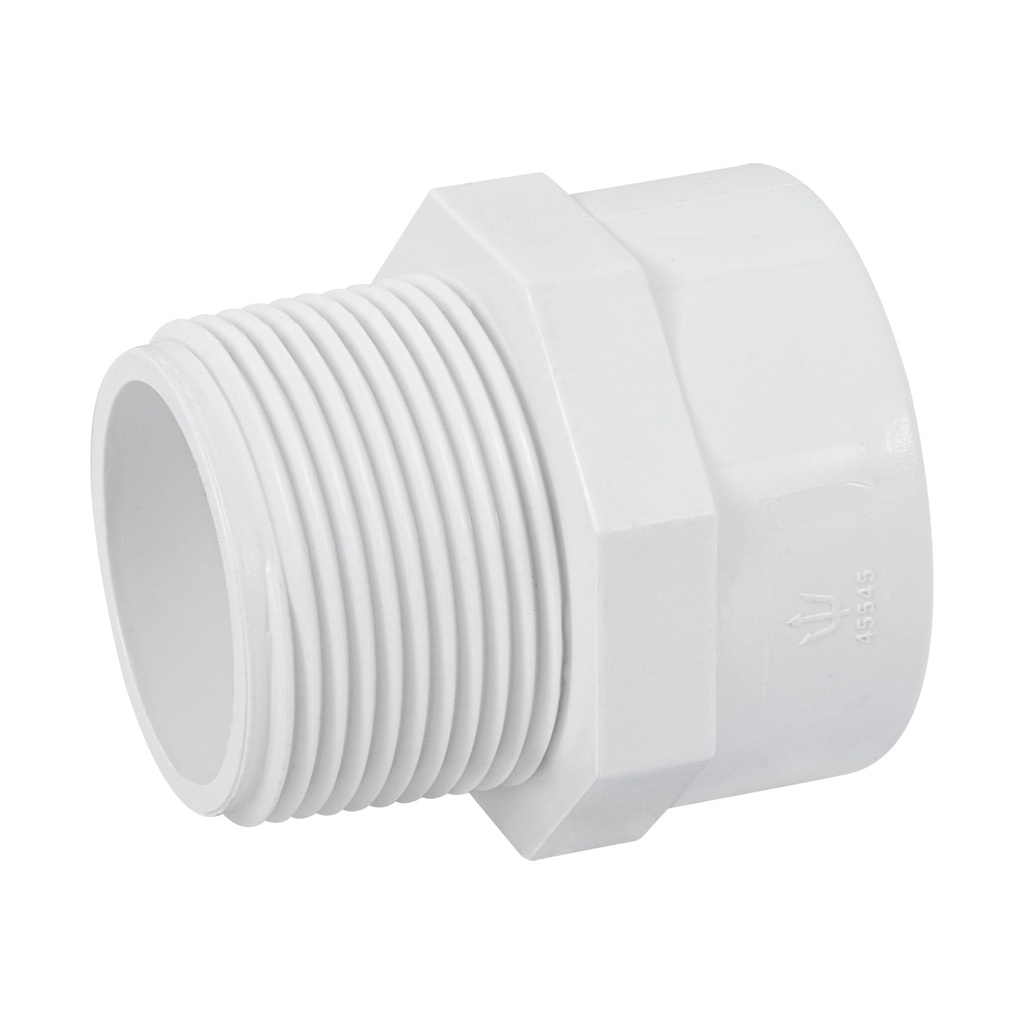 Adaptador macho de PVC de 1-1/4', Foset