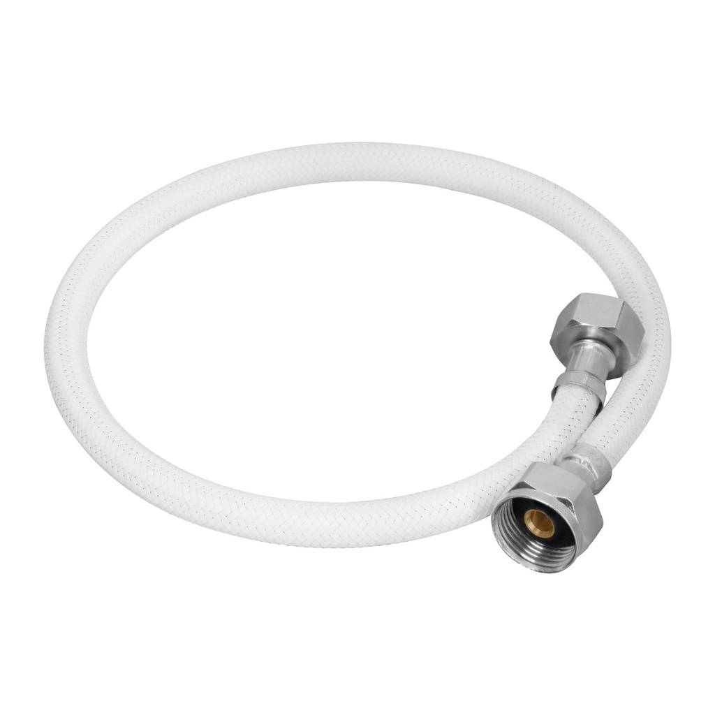 Manguera para WC, vinilo blanco, 1/2' x 7/8', 60 cm, Foset