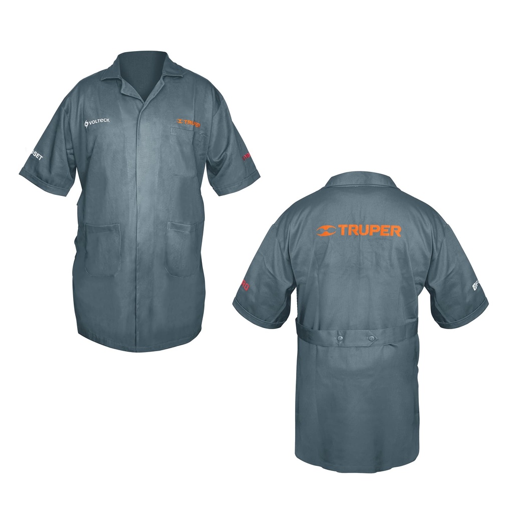 [60045] Bata bordada con logo, talla 44, Truper