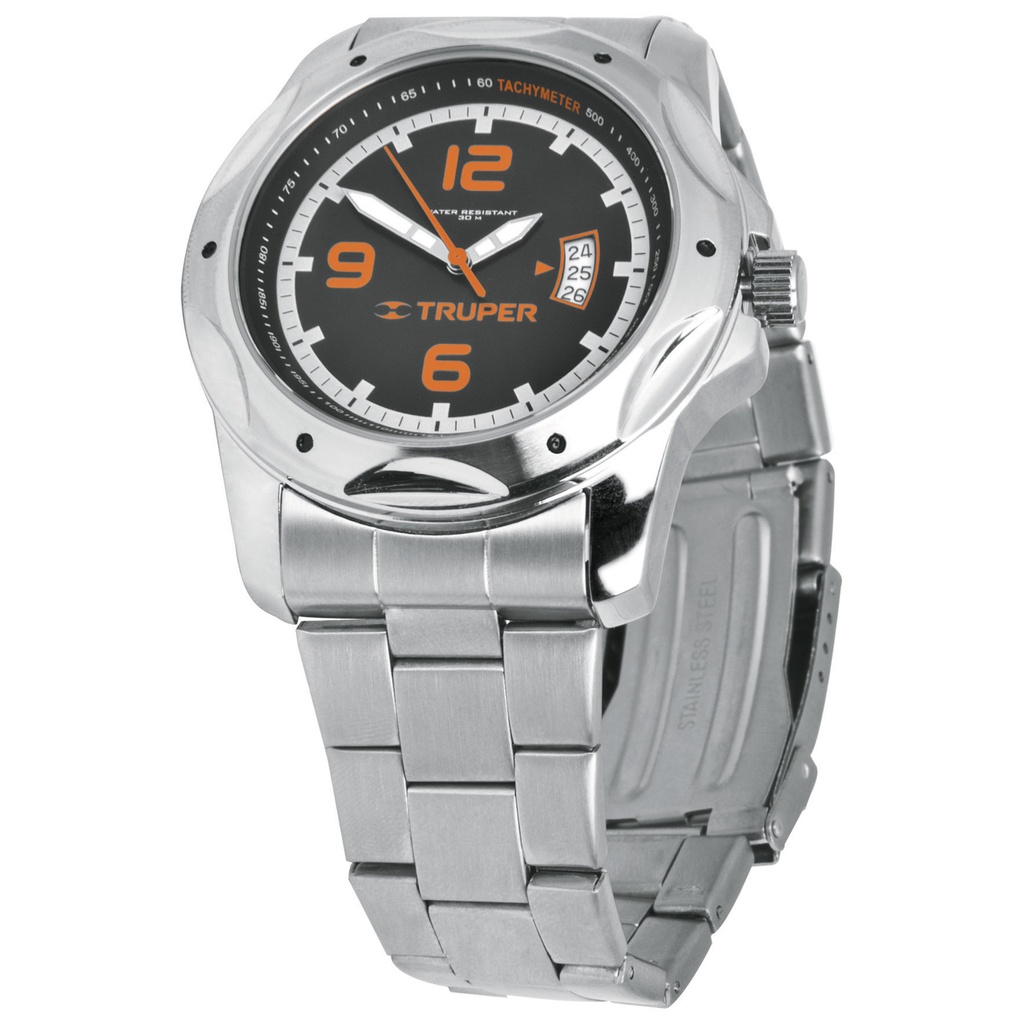 [60072] Reloj para caballero, acero inoxidable, Truper