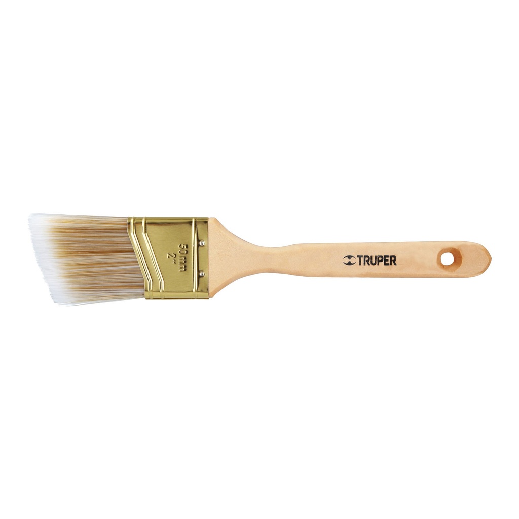Brocha cerdas sintéticas 2' corte angular, mango de madera