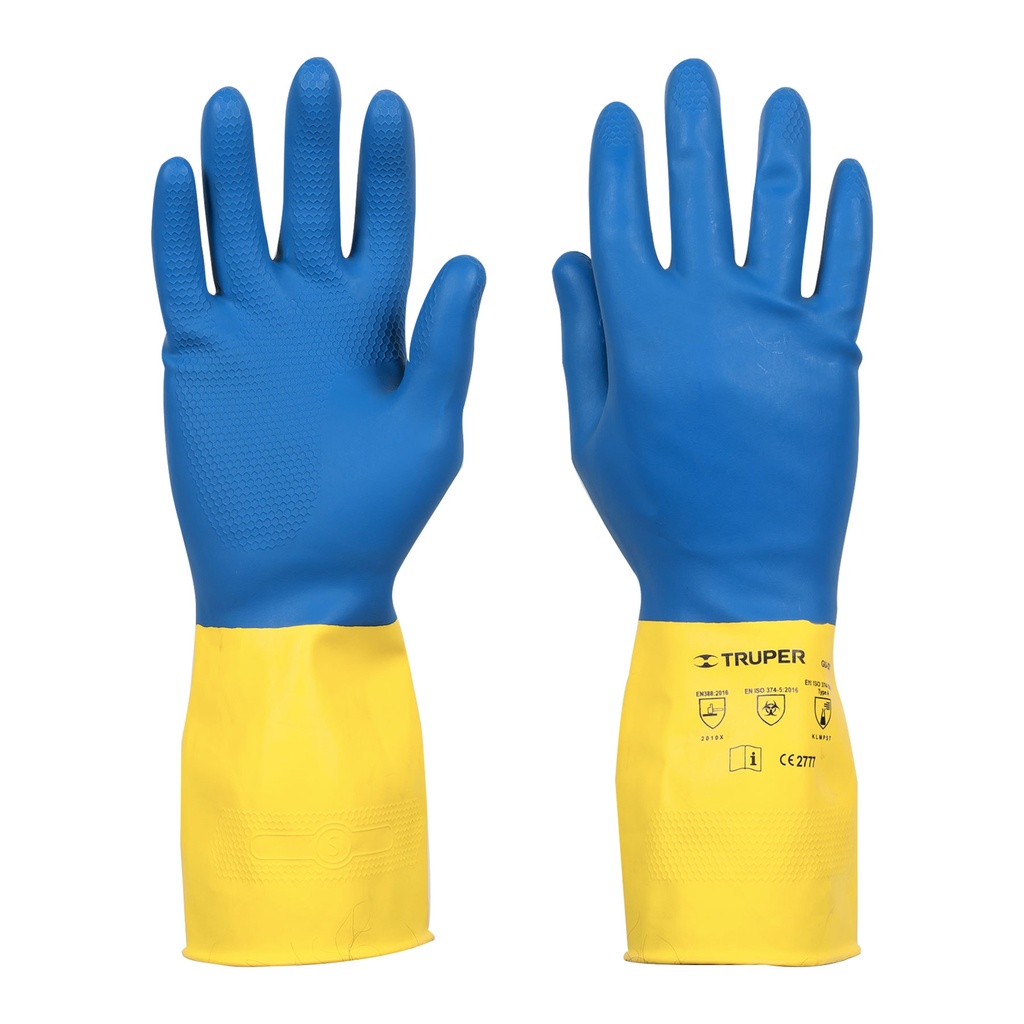 Guantes de látex reforzados para limpieza, chicos, Truper