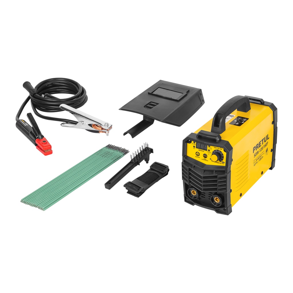 Soldadora inversora, 160 A, Bi-voltaje 127/220 V, Pretul
