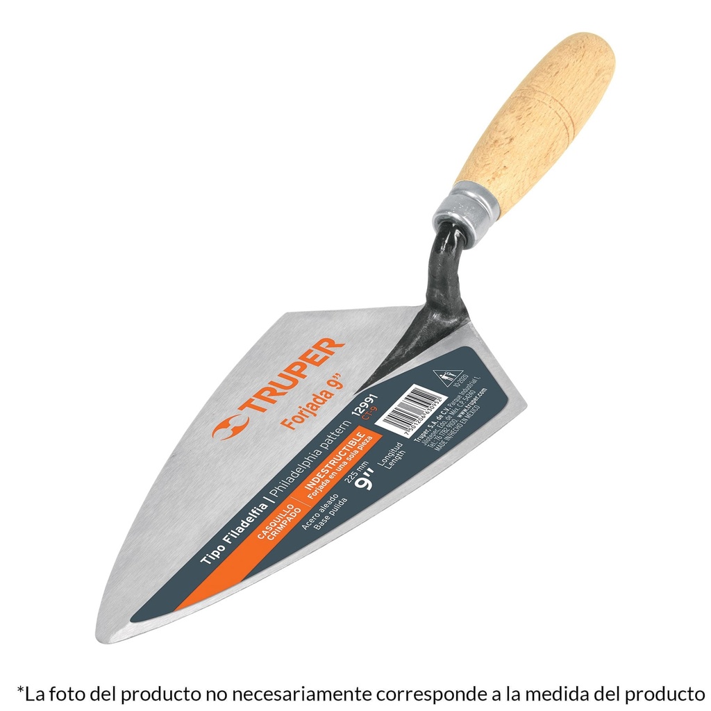 Cuchara para albañil, tipo Filadelfia 8', Truper
