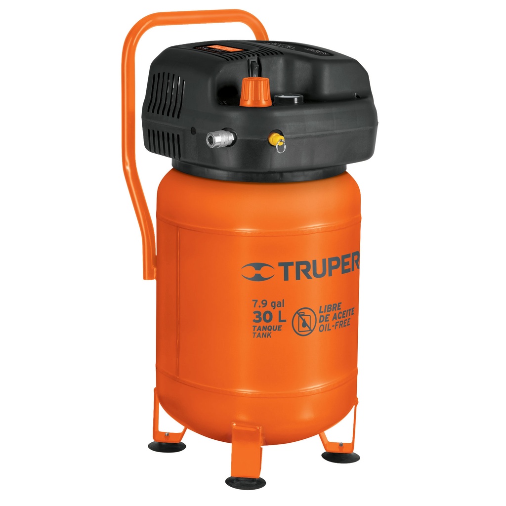 Compresor de aire libre de aceite, 30 L, 3 HP (potencia máx)