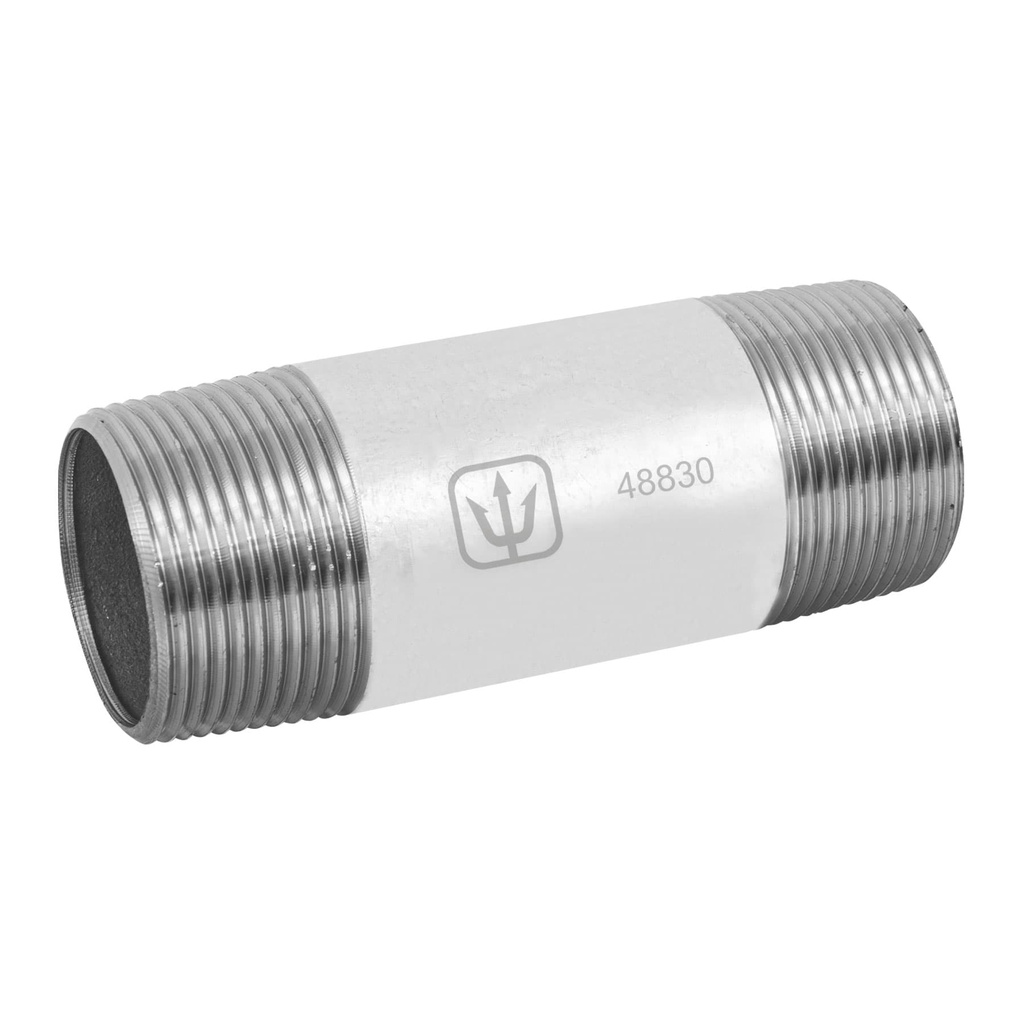 Niple de acero galvanizado 1-1/4 x 4', Foset