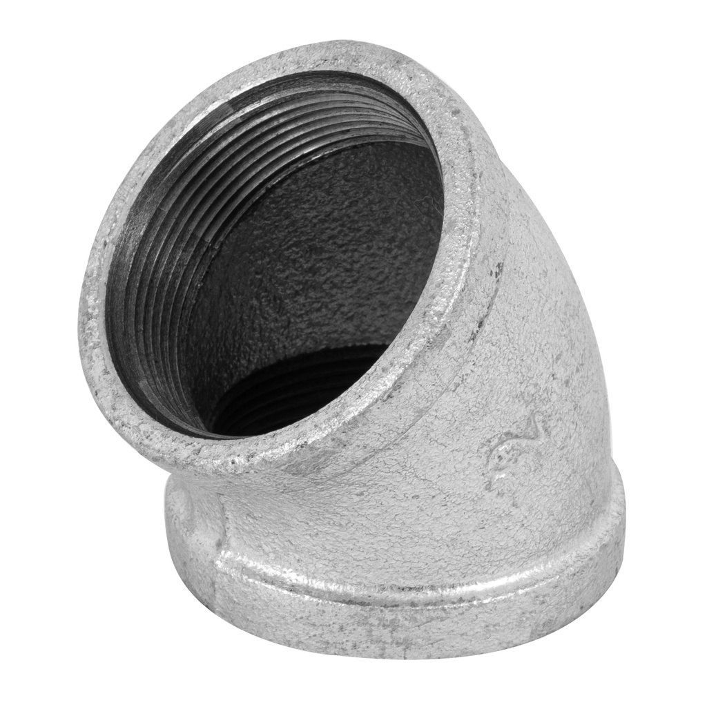 Codo 45° acero galvanizado de 2', Foset