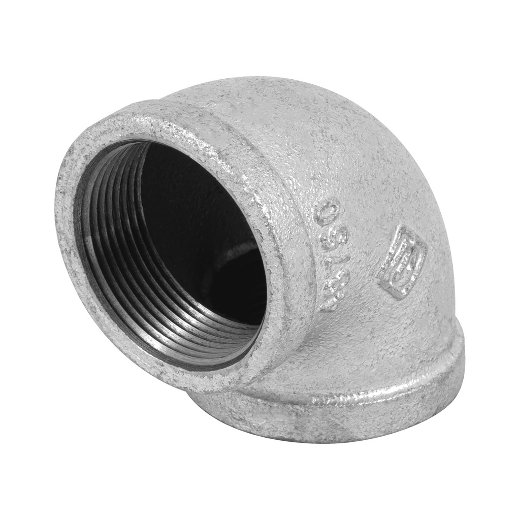 Codo 90° acero galvanizado de 1-1/2', Foset