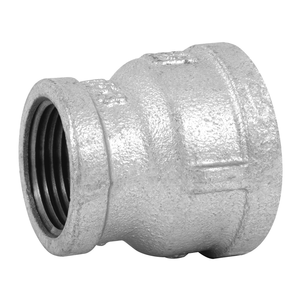 Reducción campana acero galvanizado 1-1/4' x 1', Foset