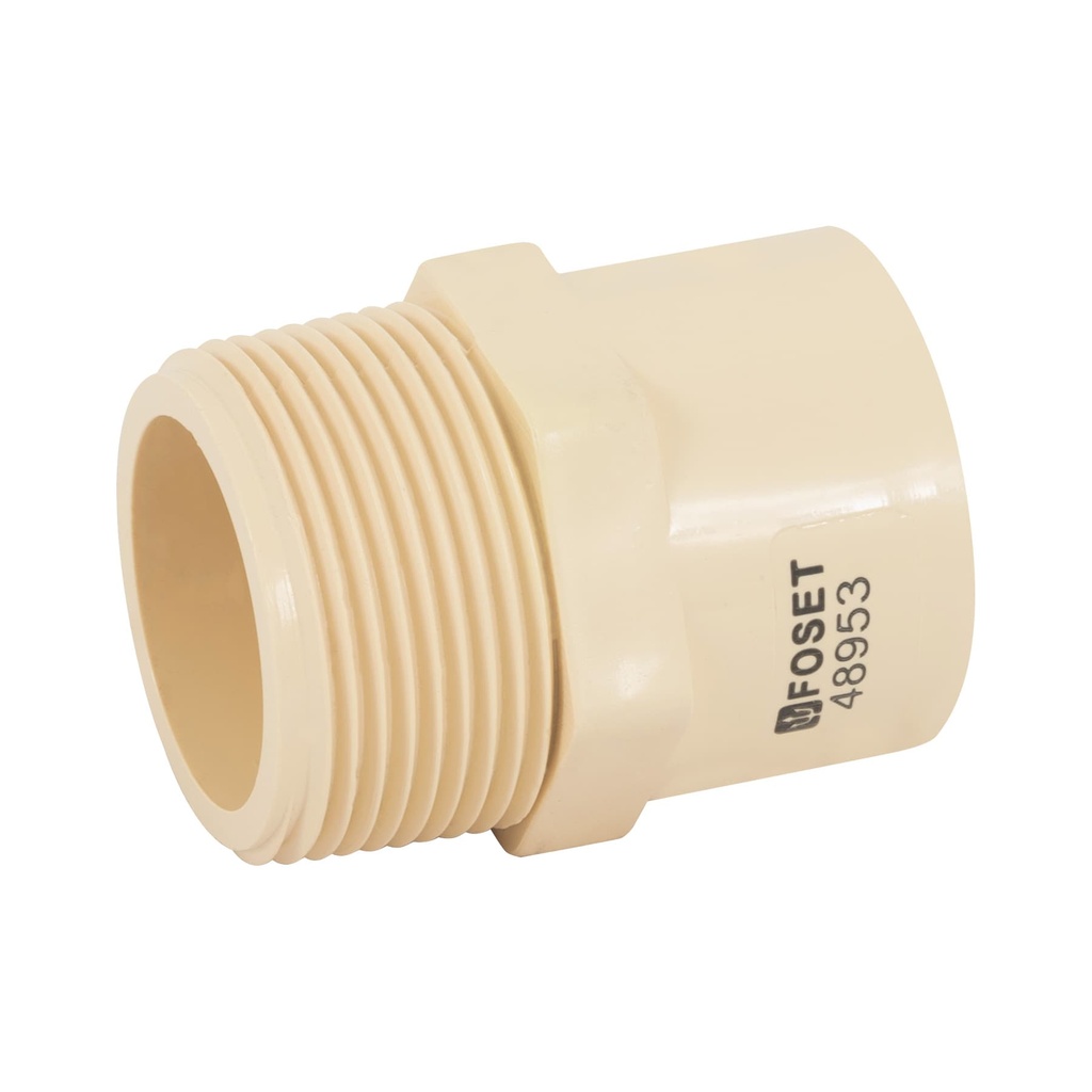 Conector macho CPVC 1-1/4', Foset