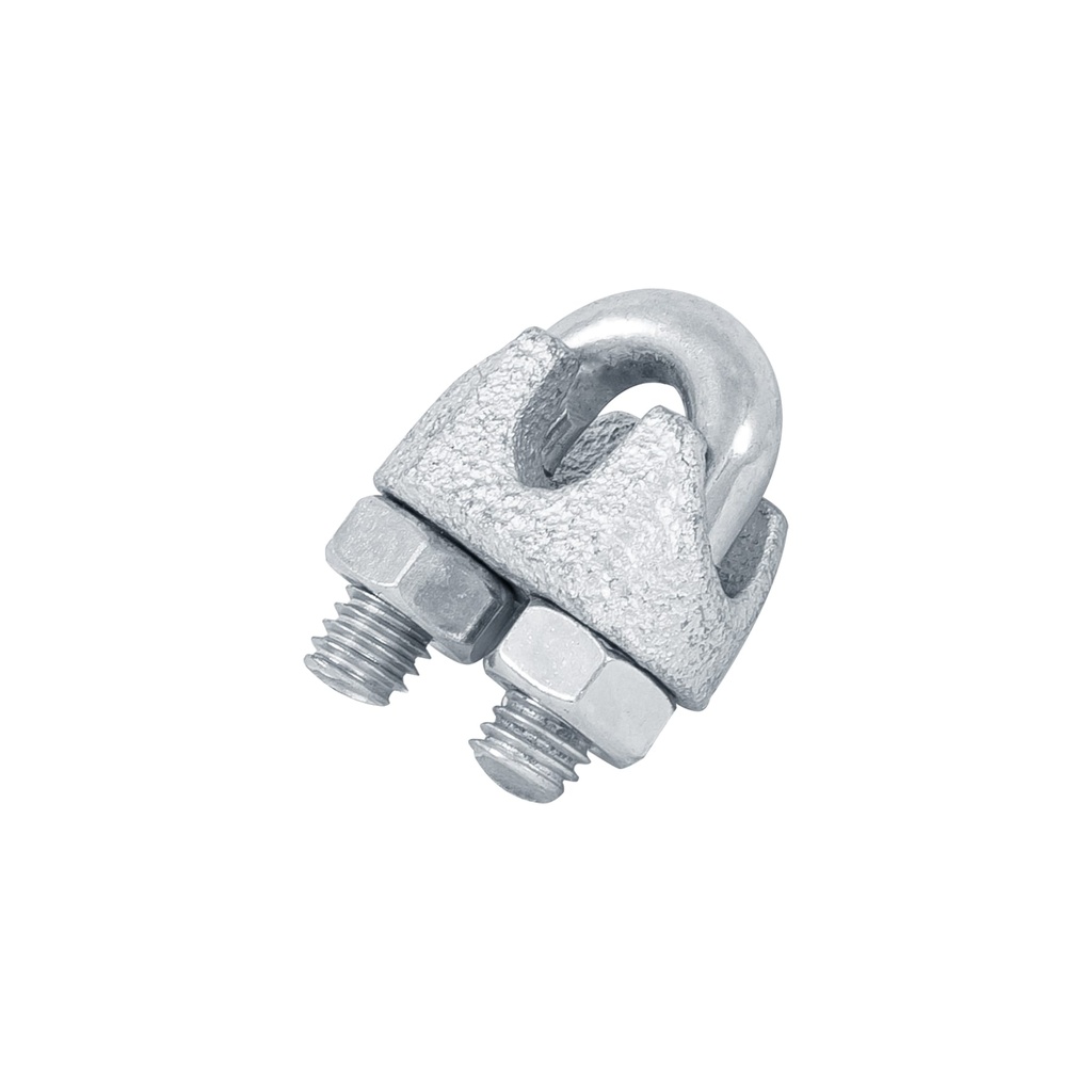 Blíster con 2 nudos (perros) de hierro para cable de 1/4'
