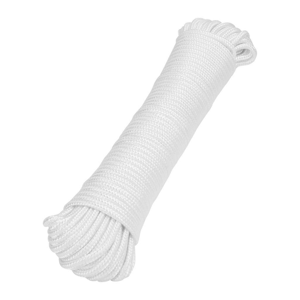 Piola de poliéster diamante de 5 mm x 30 m blanca, Fiero