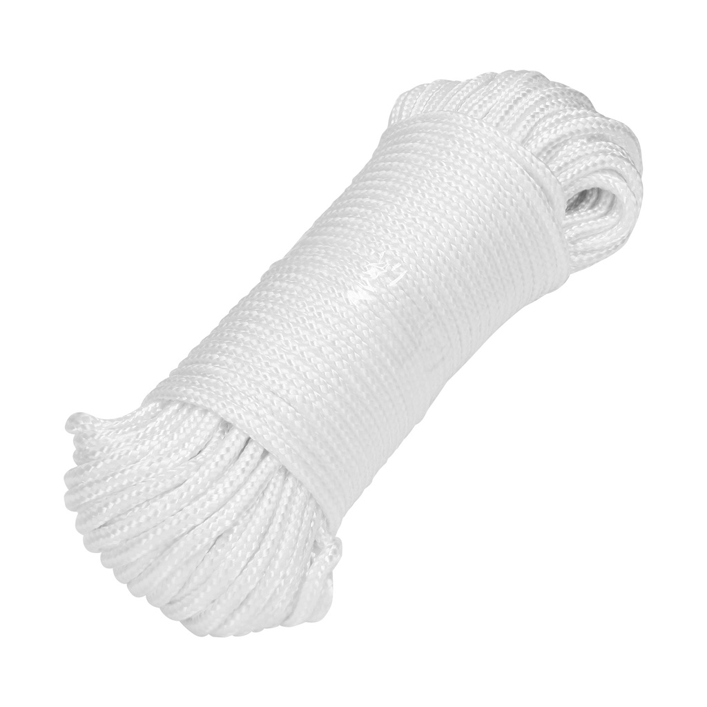 Piola de poliéster diamante de 4 mm x 30 m blanca, Fiero