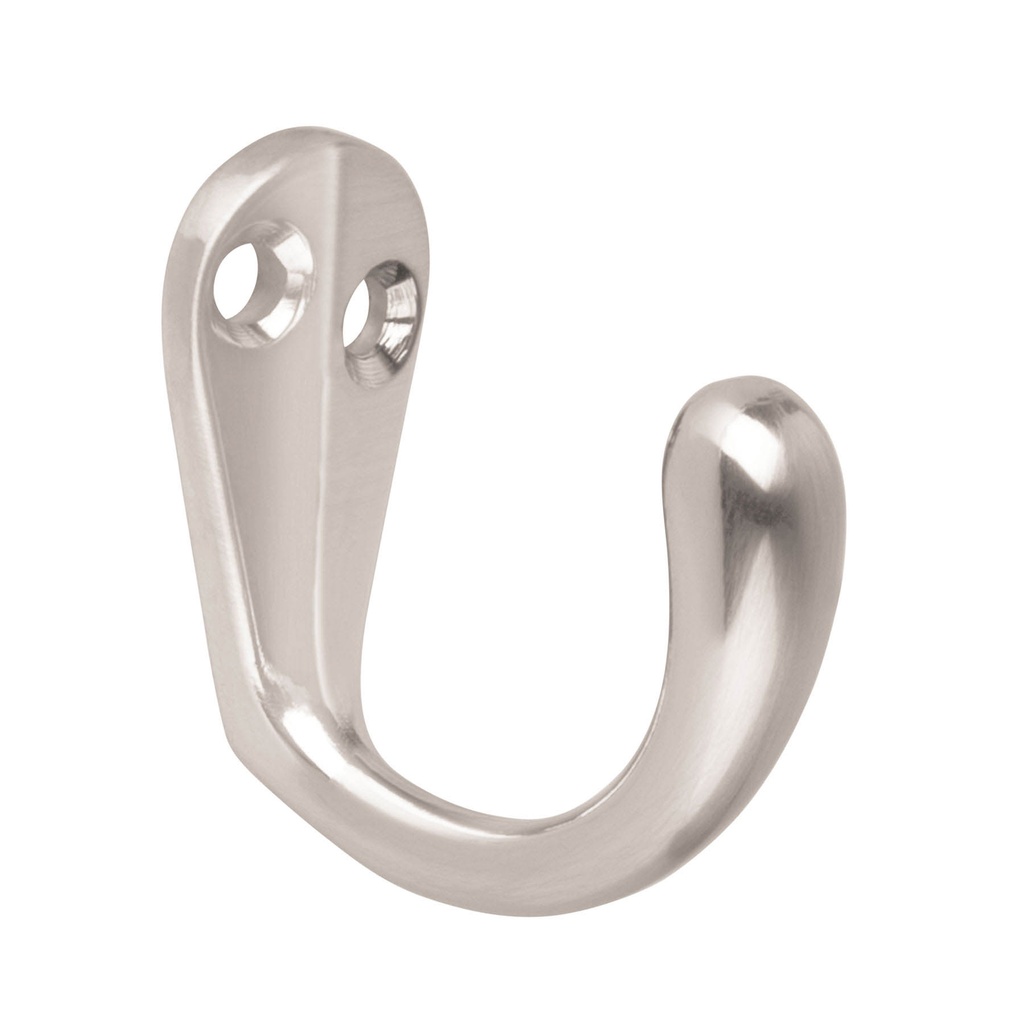 Gancho sencillo tipo perchero, níquel satinado, Hermex