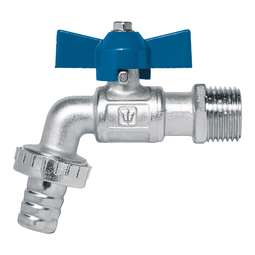 [48308] Llave de esfera c/maneral corto, latón, 130gr, 1/2', Foset