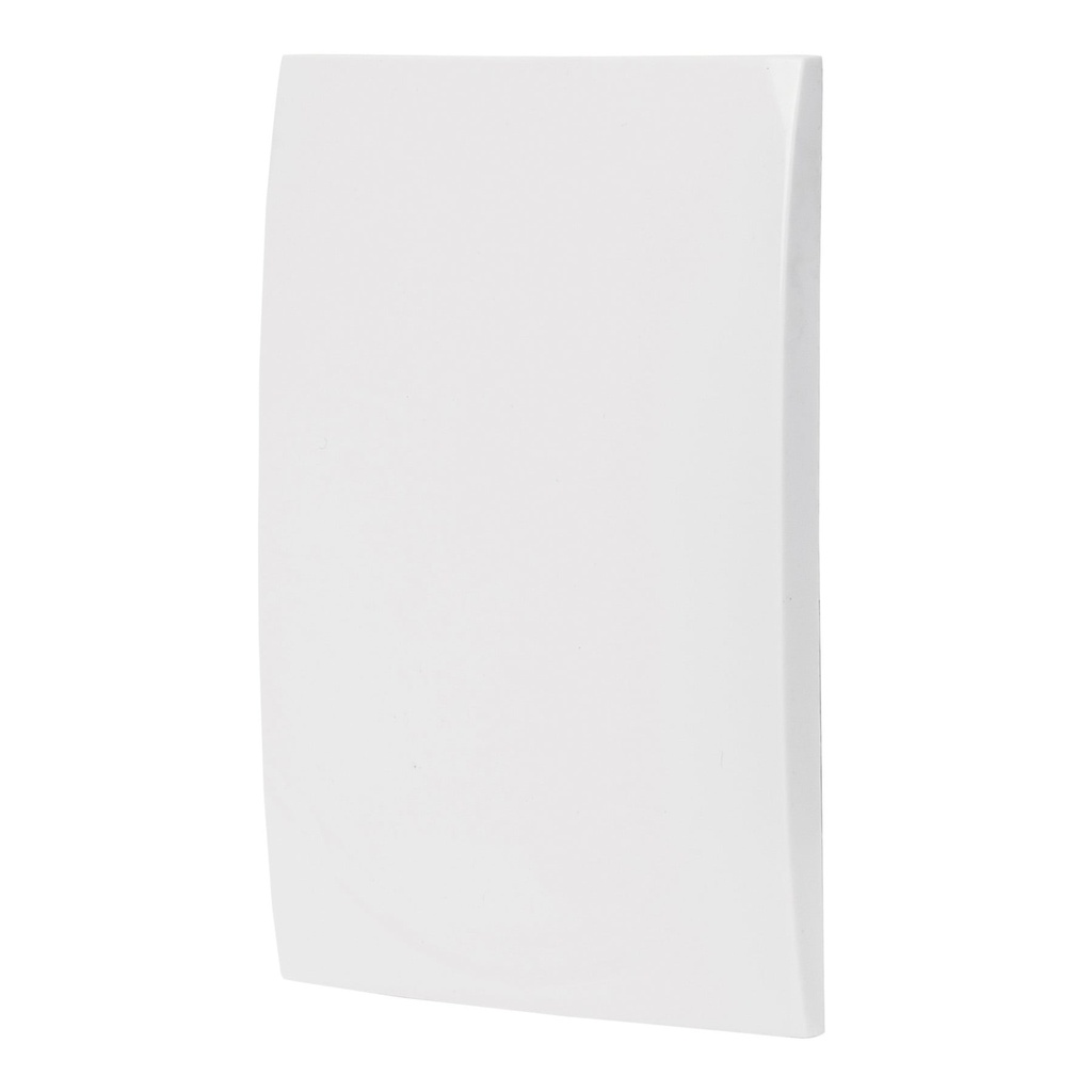 Placa de ABS ciega, línea Oslo, color blanco, Volteck