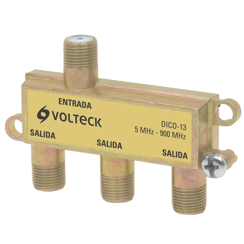 Divisor coaxial de 1 entrada y 3 salidas, Volteck