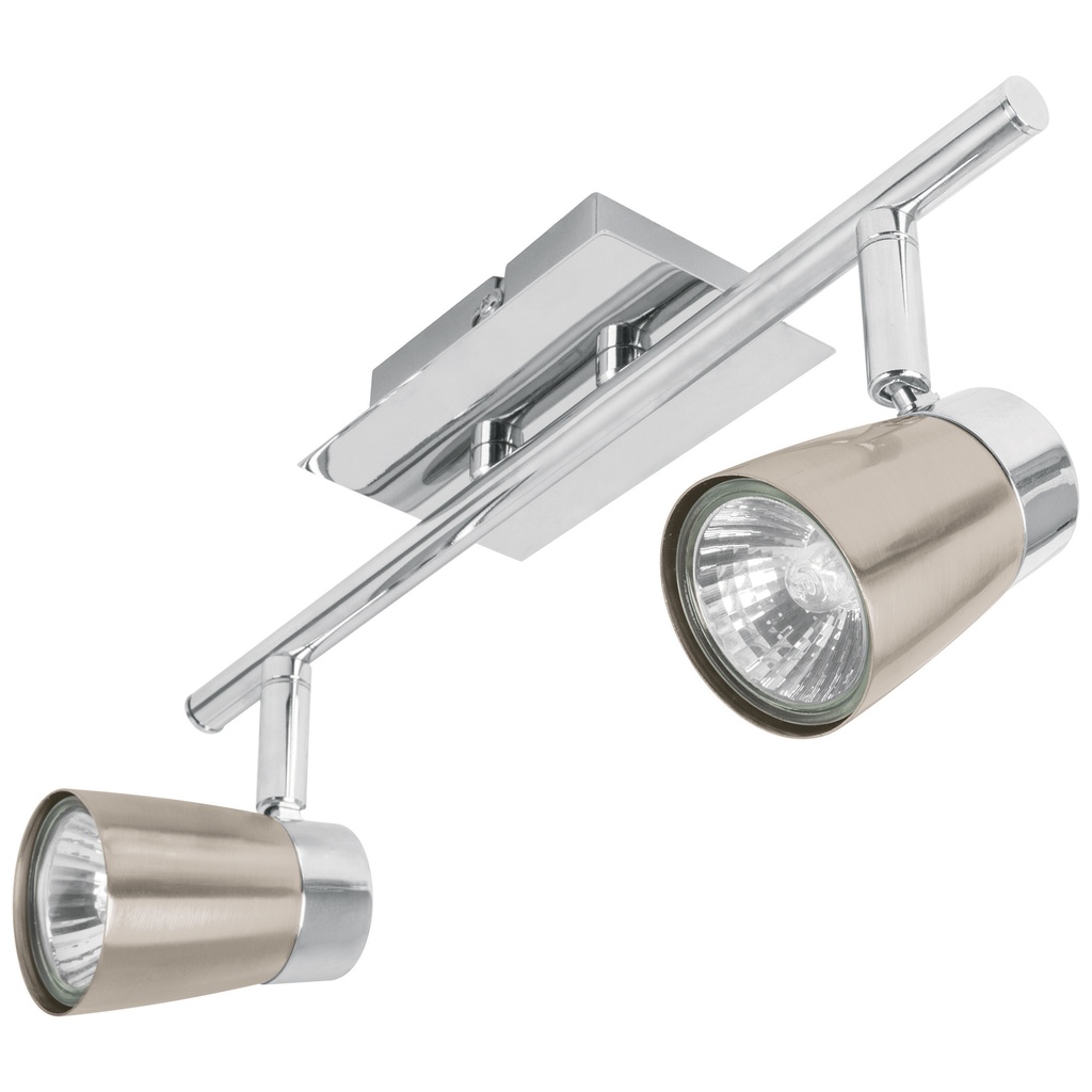 Luminario de sobreponer con 2 spots base GU10, Volteck