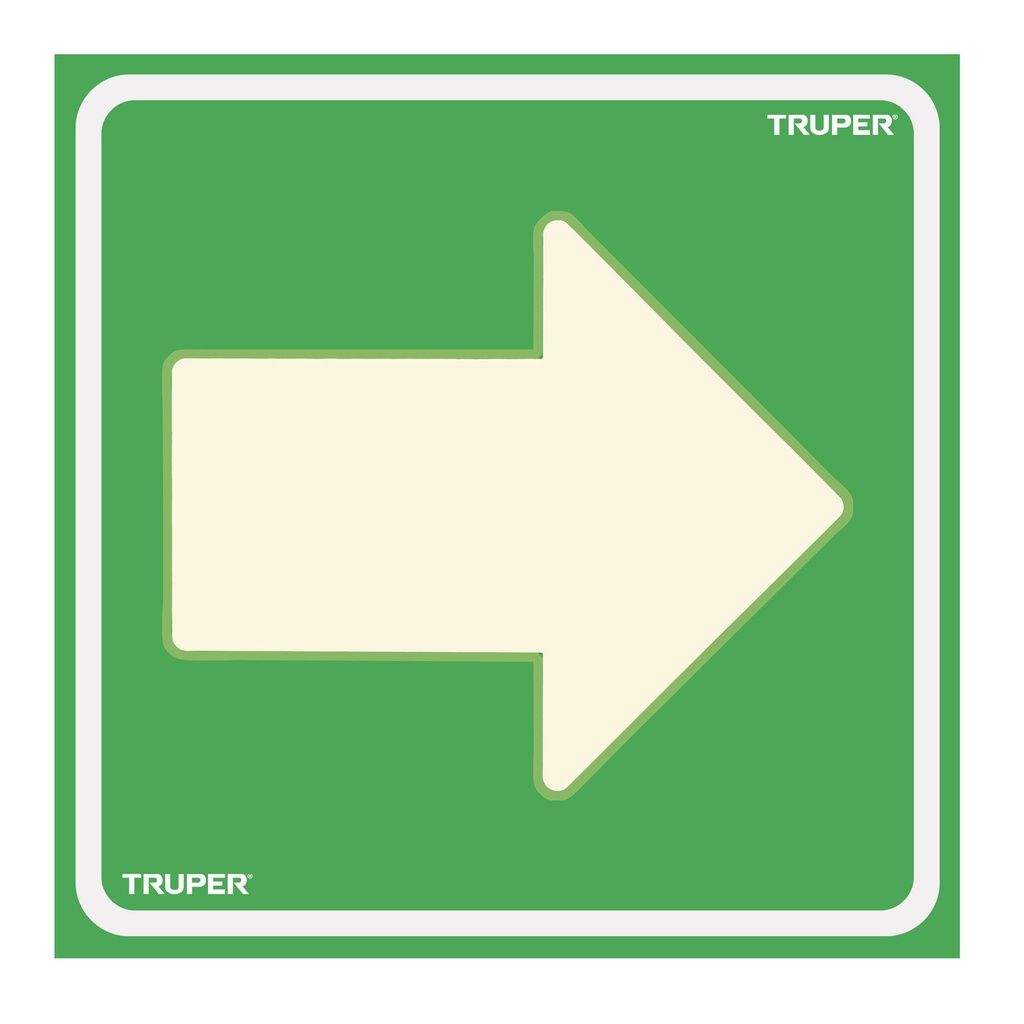 [18433] Letrero de señalización 'FLECHA', 19 x 19 cm, Truper