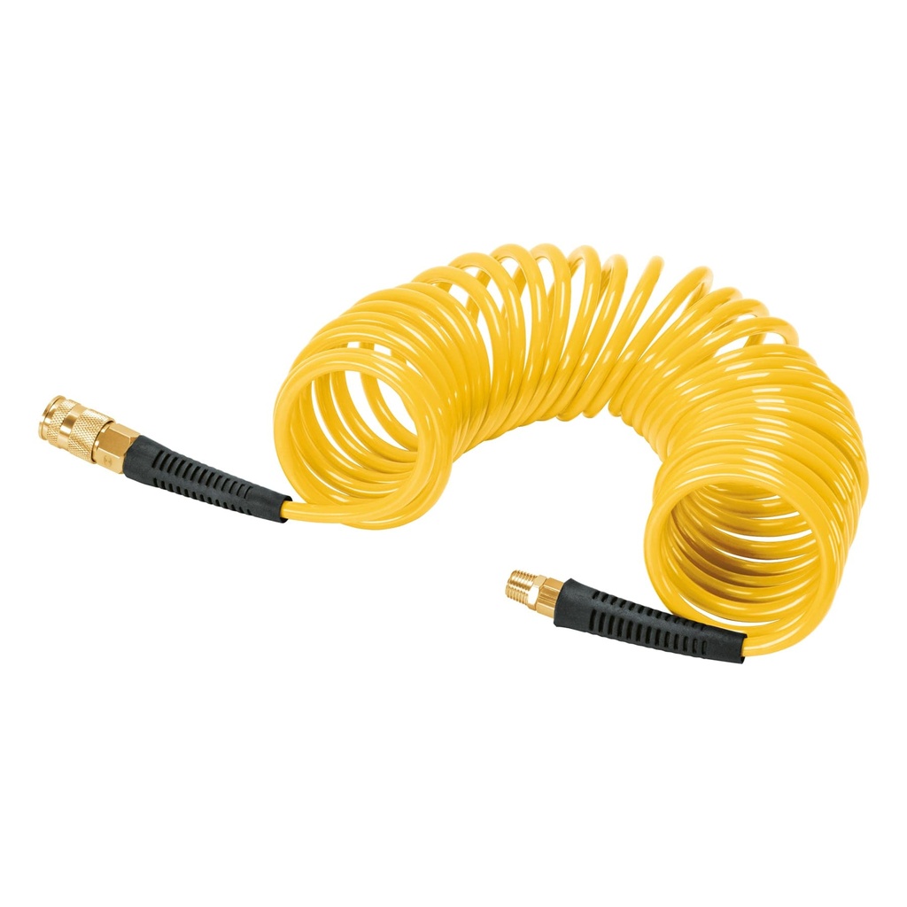 Manguera tipo resorte para compresor, 7.6 m x 1/4', Pretul