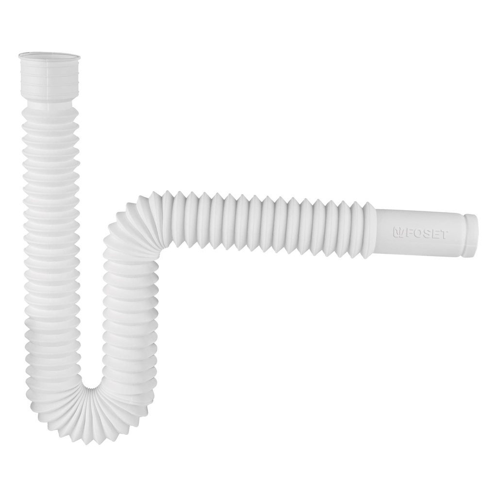 Céspol flexible p/lavabo y fregadero, polipropileno, blanco