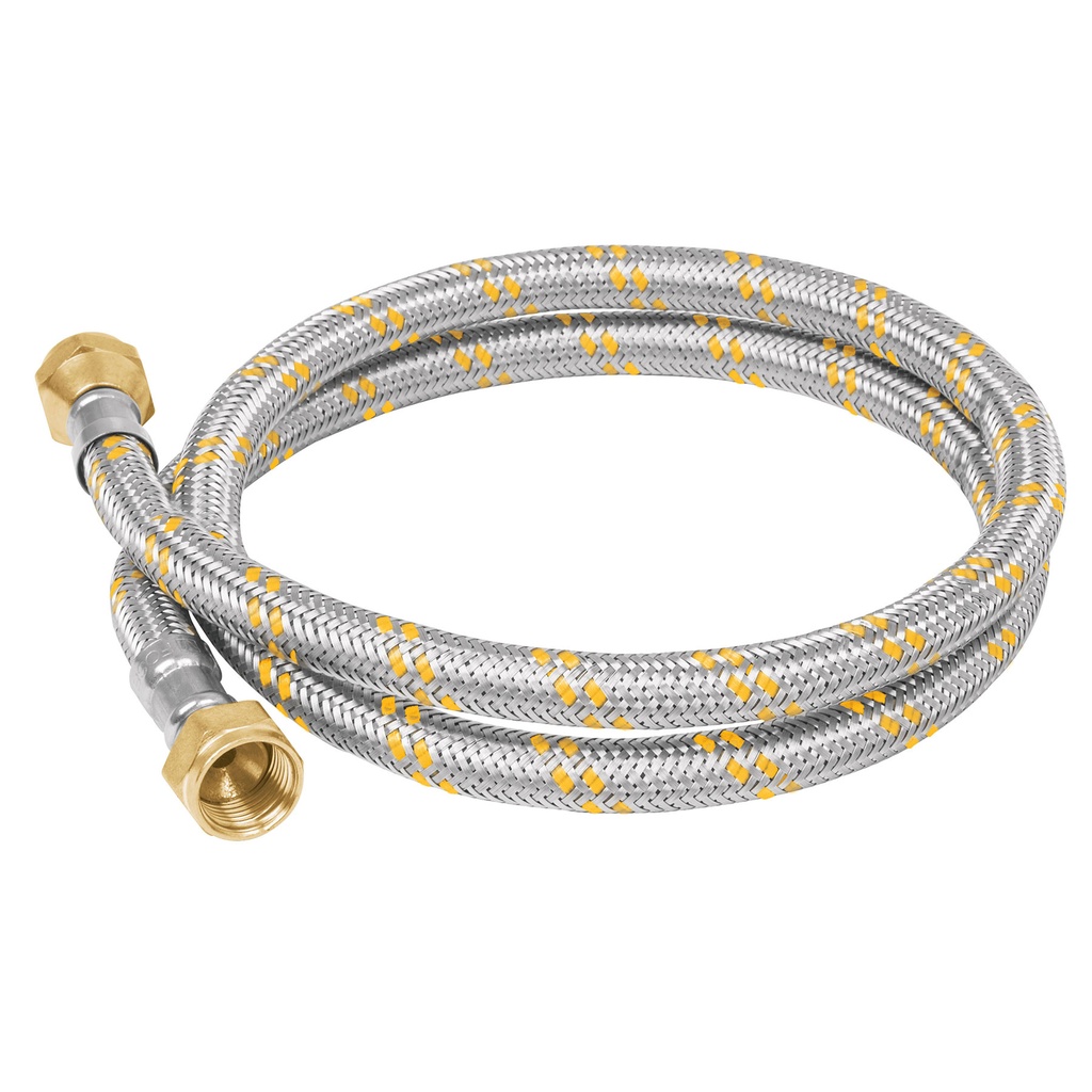[49515] Manguera para gas, acero inox, 3/8' x 3/8', 100 cm, Foset