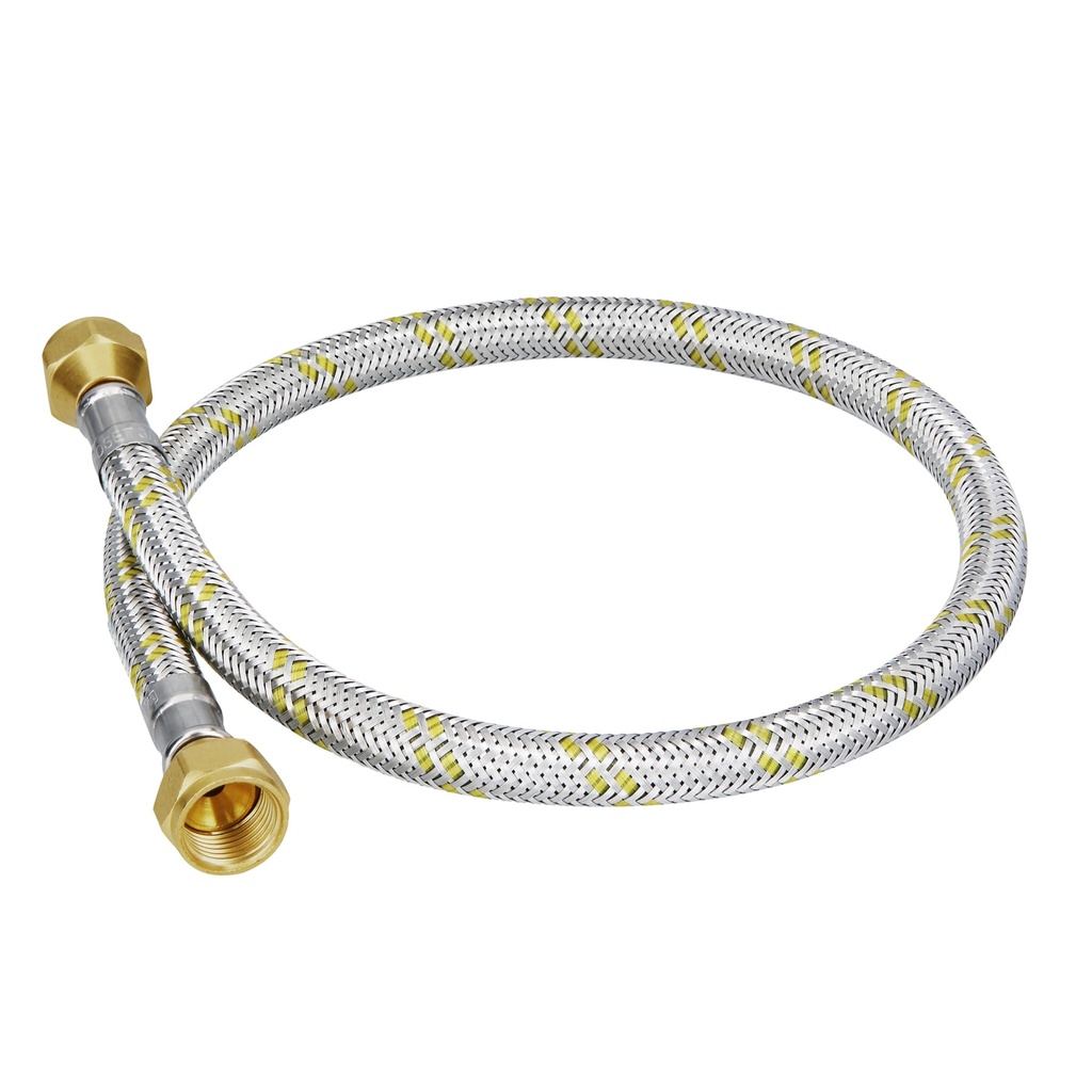 Manguera para gas, acero inox, 3/8' x 3/8', 60 cm, Foset