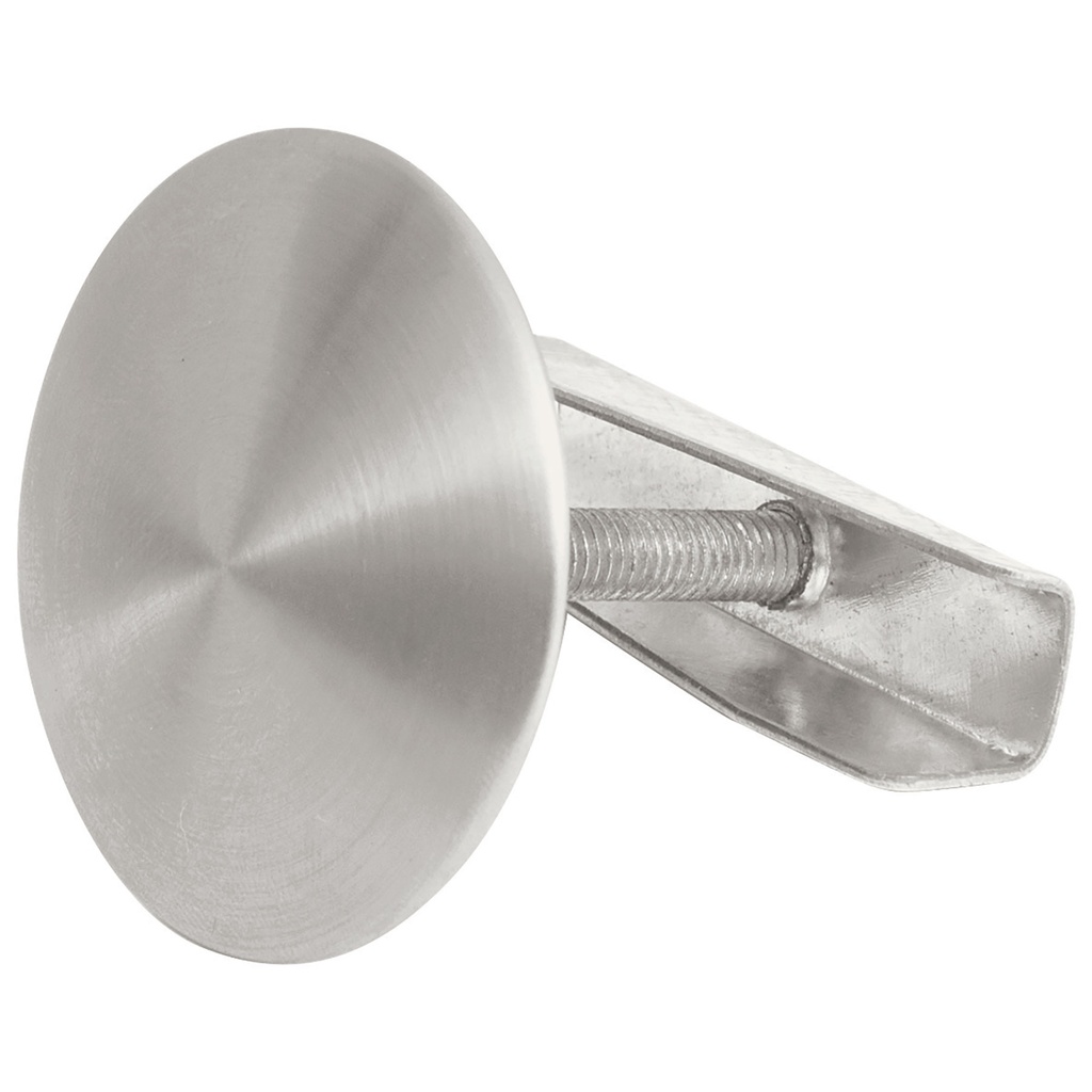 Cubretaladro satín de 1-3/4' de acero inox, diámetro 43 mm