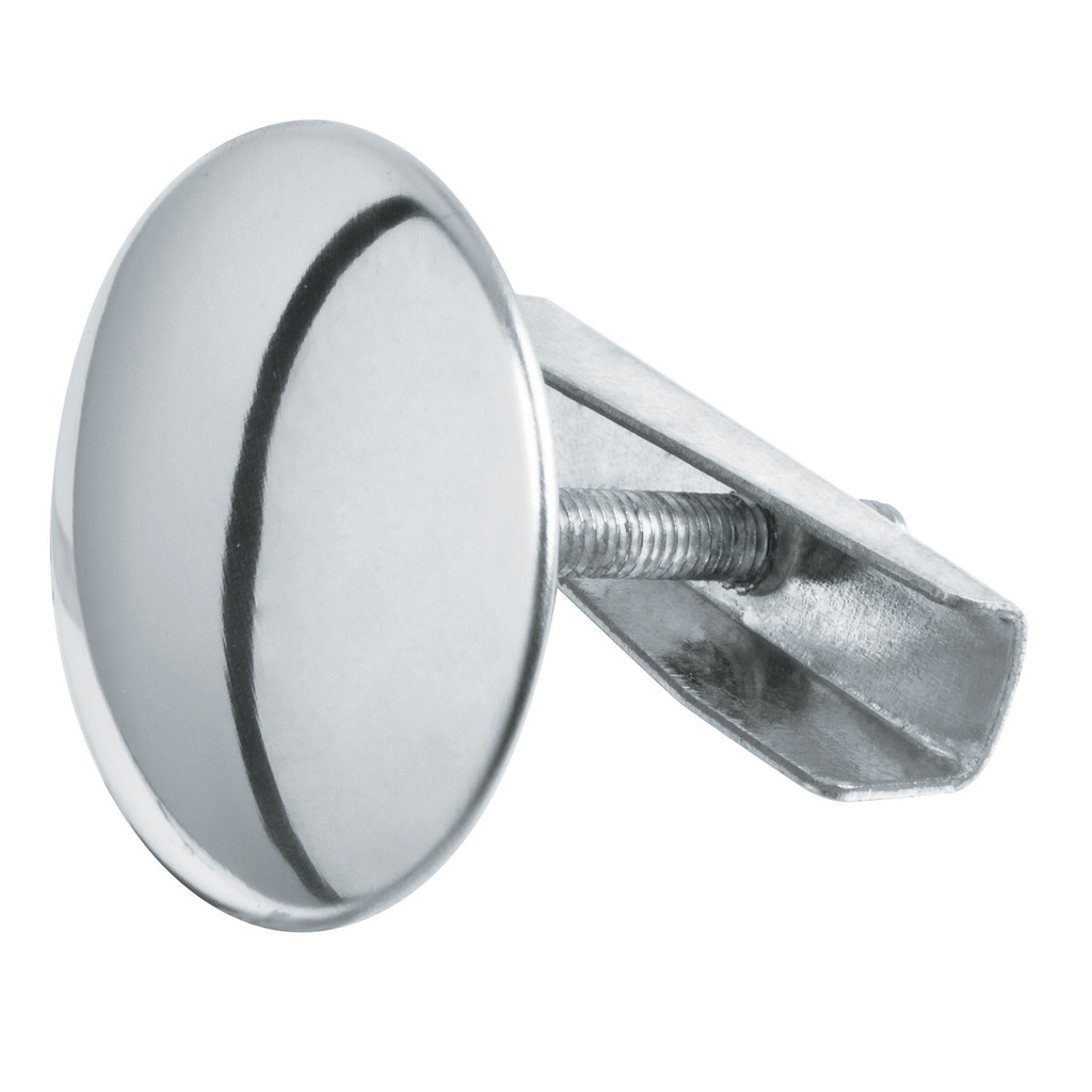 Cubretaladro cromo de 1-3/4' de acero inox, diámetro 43 mm