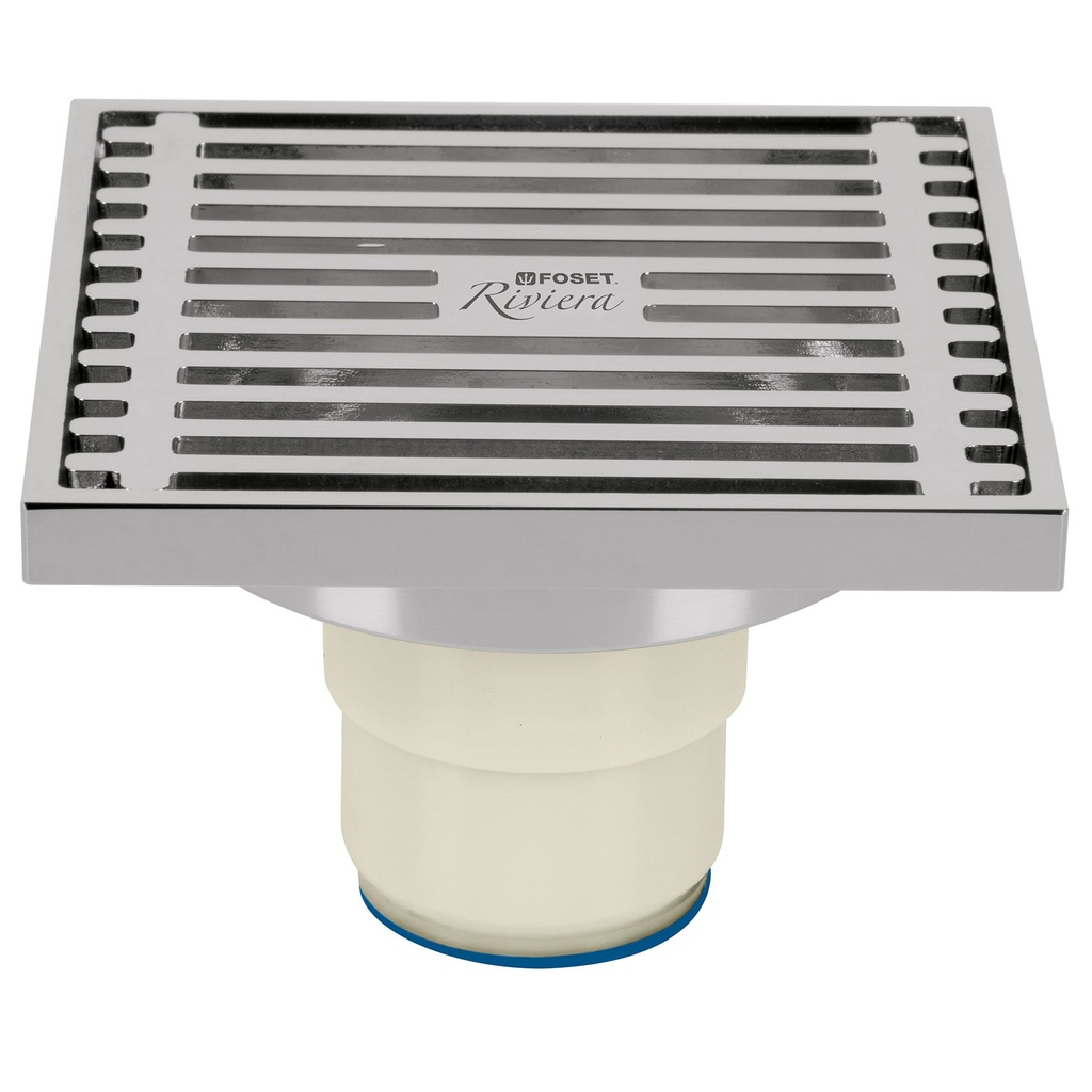 Resumidero cuadrado de latón 4' x 4', Foset