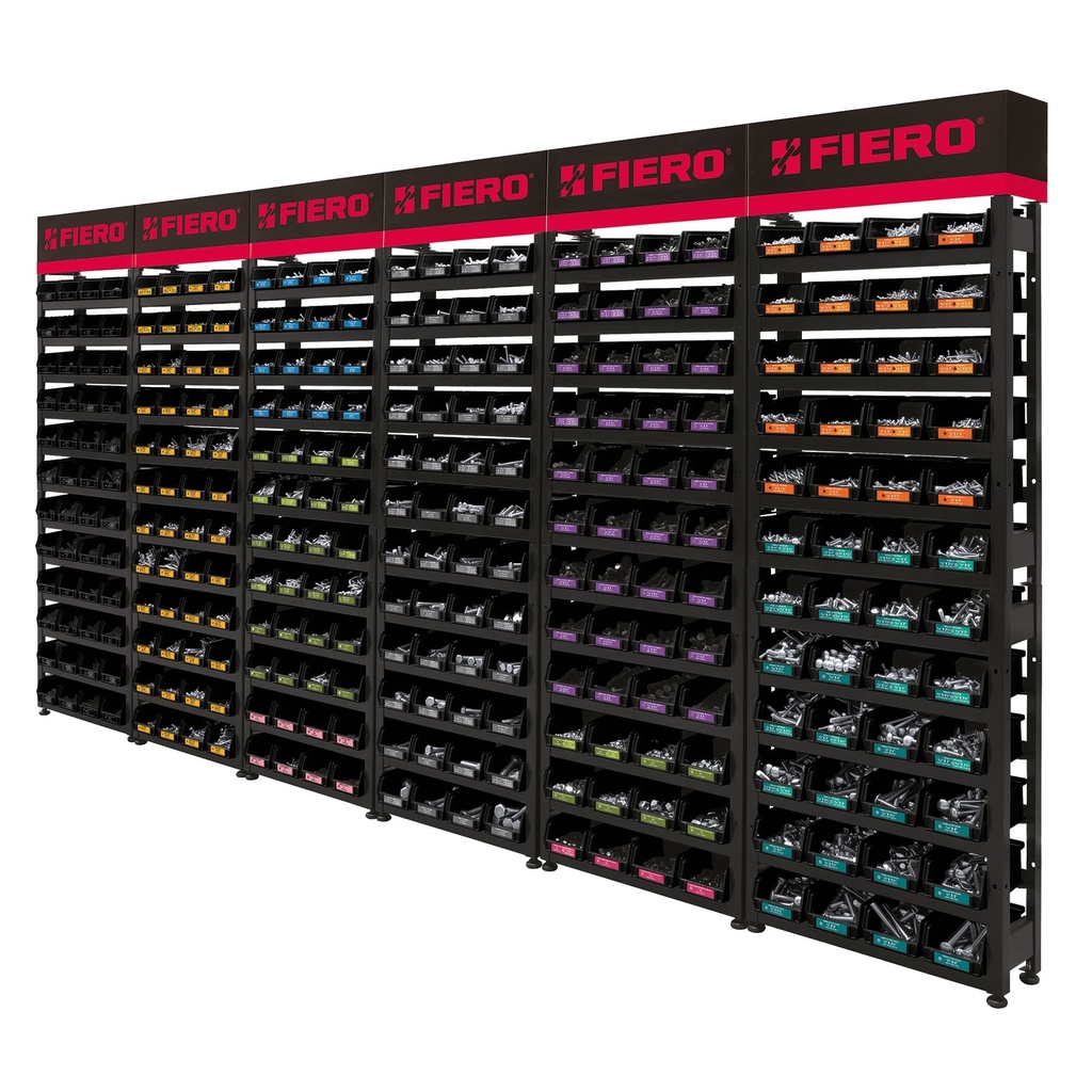 Rack modular con tornillos, 288 gavetas