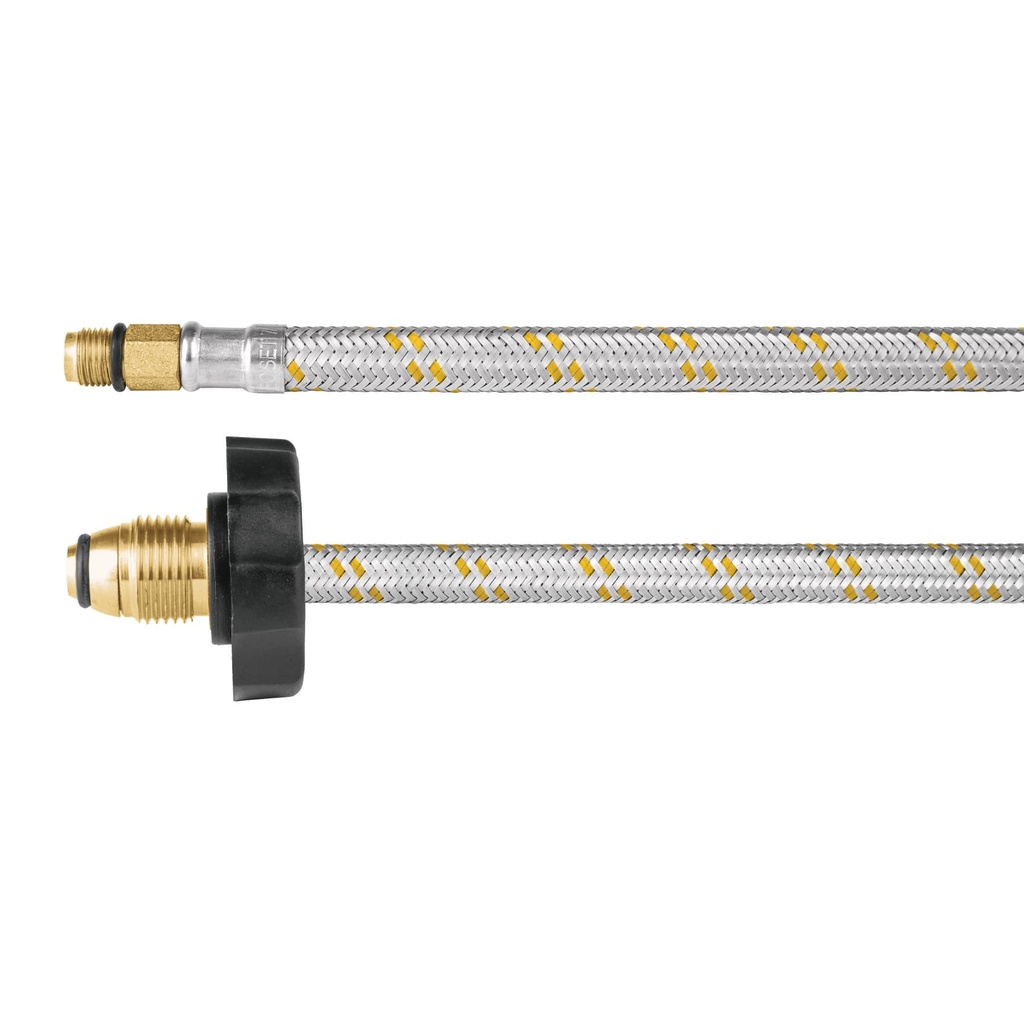 [49136] Manguera pigtail, acero inox, 7/16' x 7/8', 55 cm, Foset