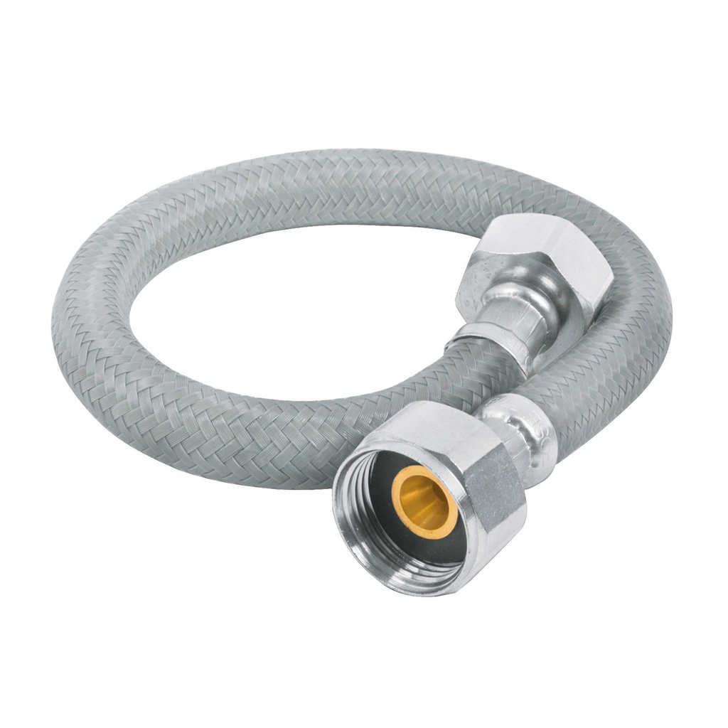 Manguera para WC, vinilo gris, 1/2' x 7/8', 35 cm, Foset