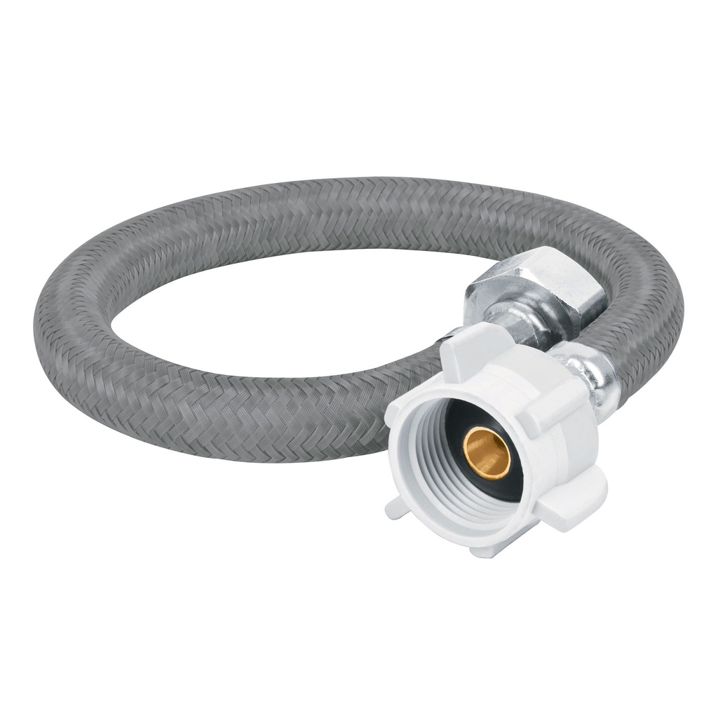 Manguera para WC, vinilo, 1/2'x7/8', 35cm, conector plástico