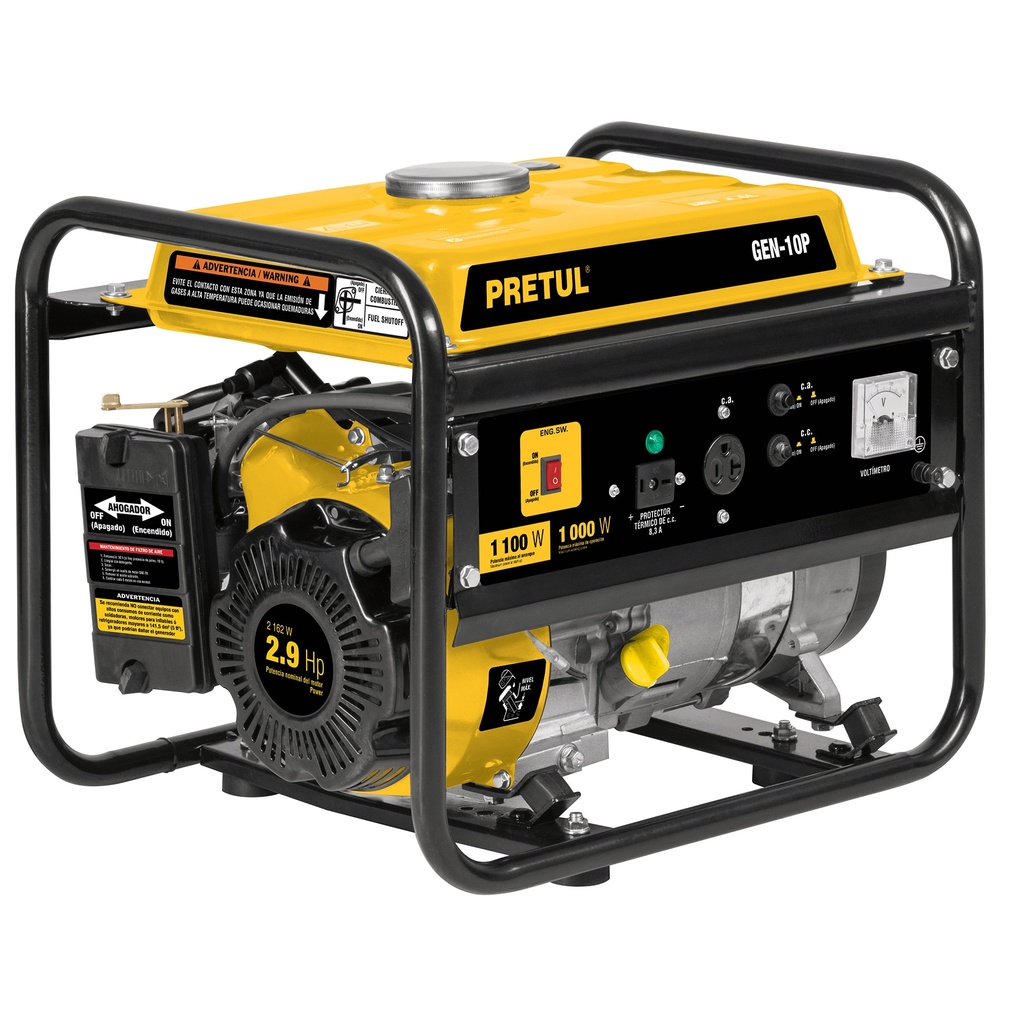 Generador portátil 1.1 kW motor a gasolina, Pretul