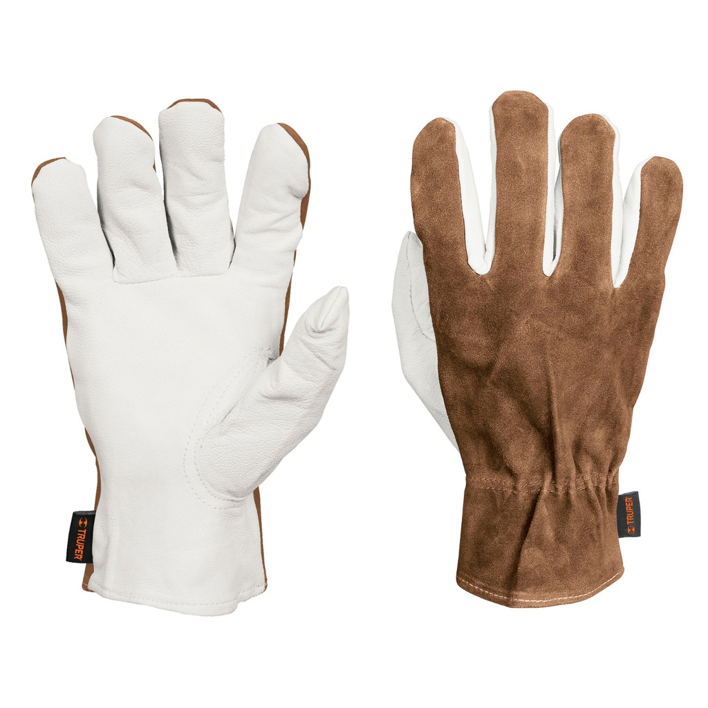 Guantes de piel de cabra con dorso de carnaza, Truper