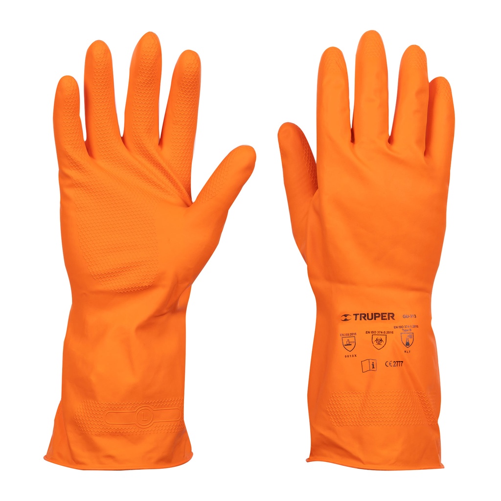 Guantes de látex para limpieza, grandes, Truper